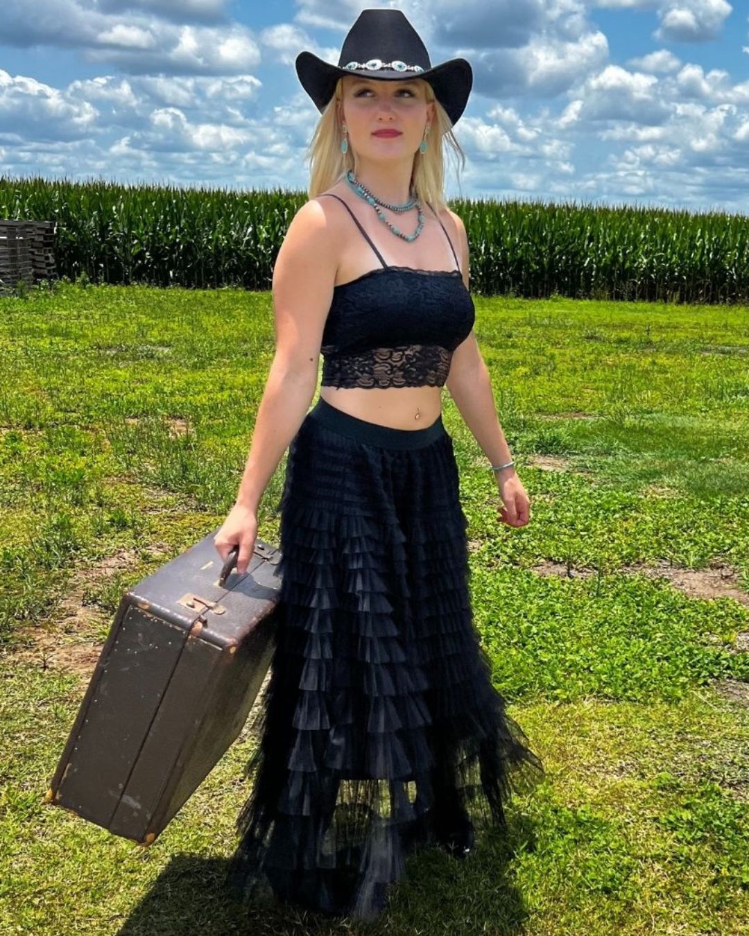 Fancy Skirt, Simplicity Necklace, Girl Bye Hat