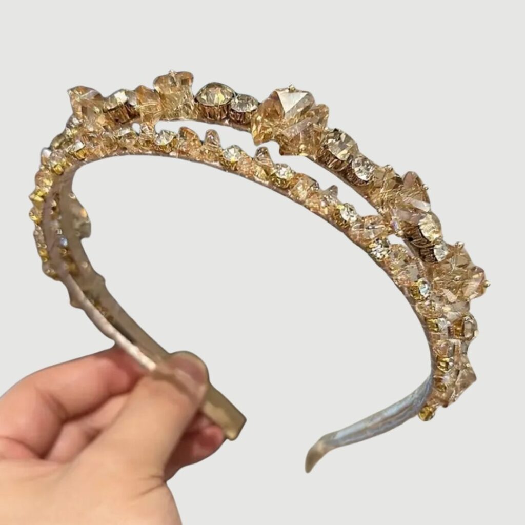 Rock Candy Hair Tiara - Gold