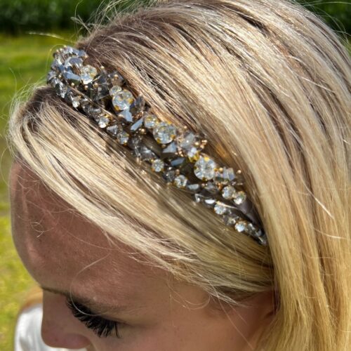 Rock Candy Hair Tiara - Grey