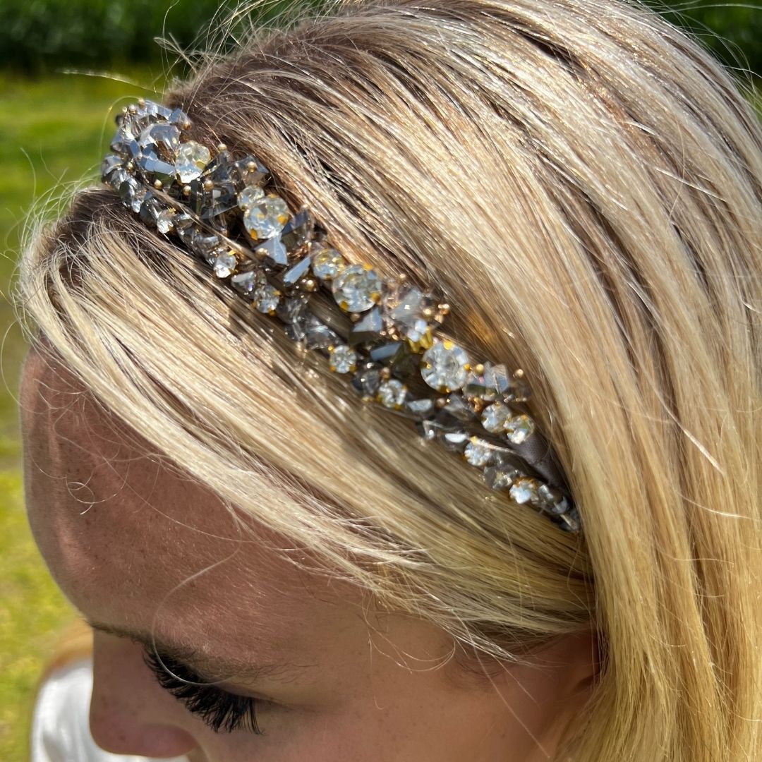 Rock Candy Hair Tiara - Grey