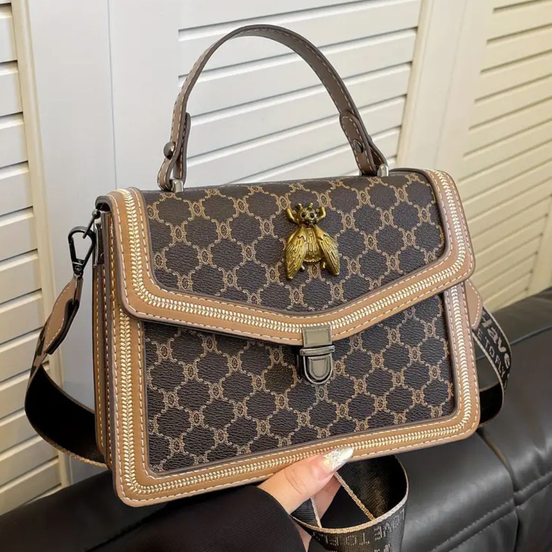 Brown Gold Vegan Luxury Bag Medium